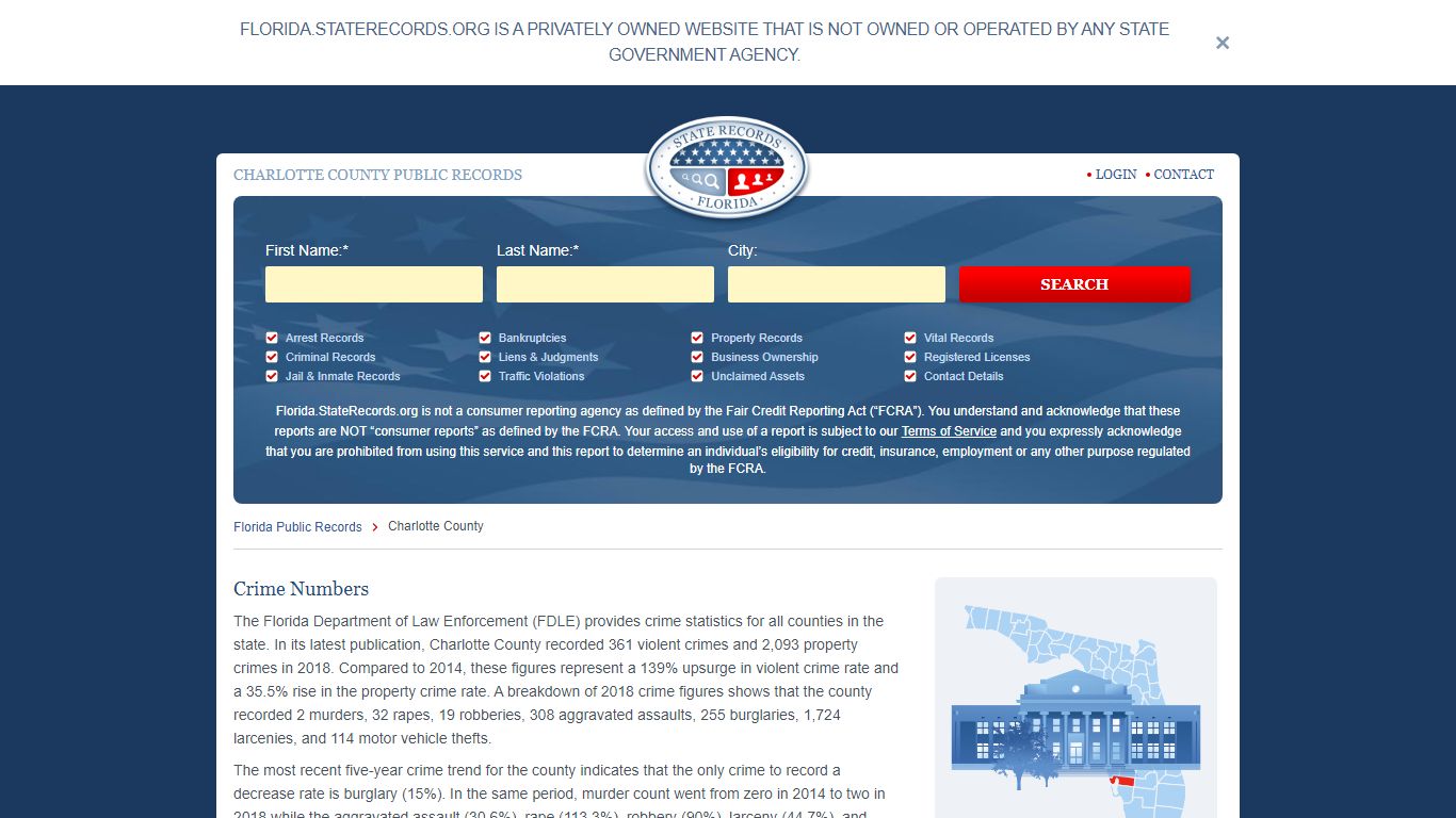 Charlotte County Arrest, Court, and Public Records | StateRecords.org